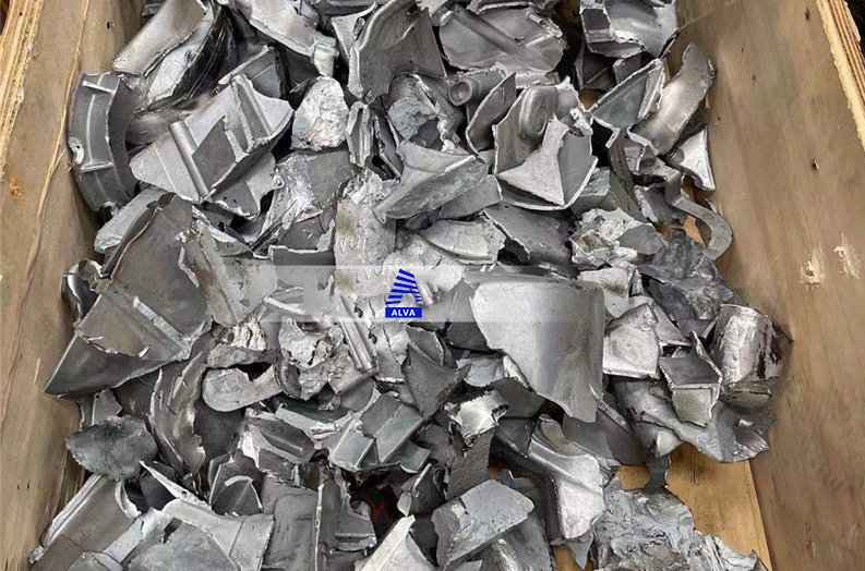 Scrap aluminum blocks